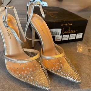 Lulu's Silver Studded Heels